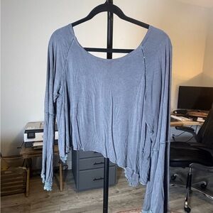 POL Women's Slate Blue Long Sleeve Top NWOT